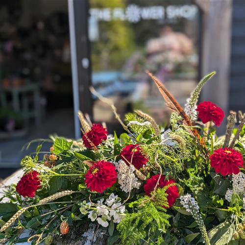 Red Rose Coffin Spray
