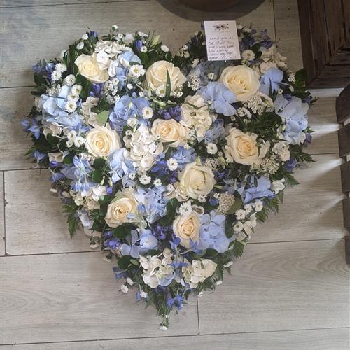 Blue &amp; White Heart
