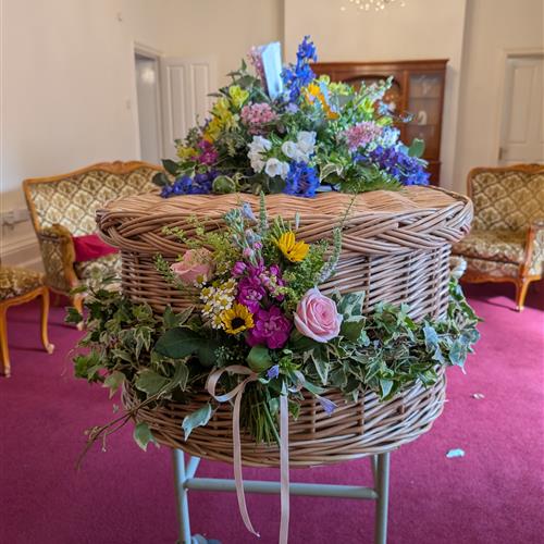 Wicker Casket Ivy Garland